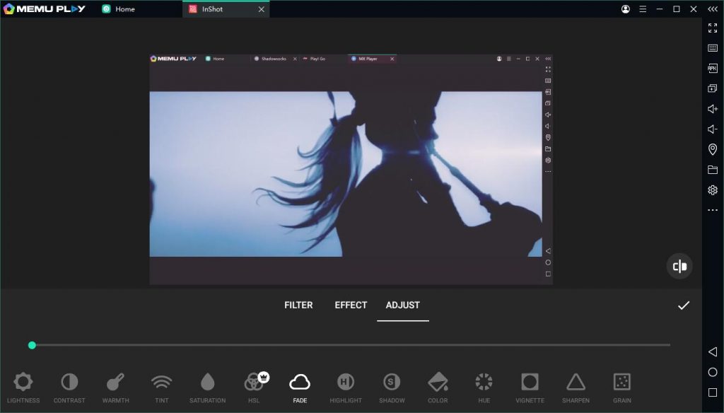 enhance sound inshot video editor