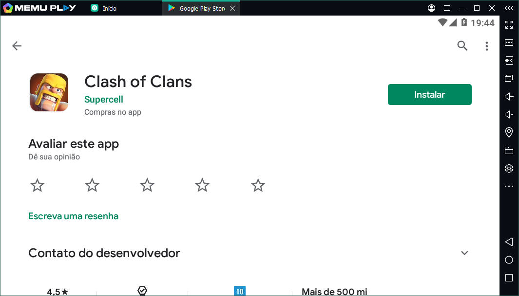 Jogue Clash of Clãs cartão gratuitamente sem downloads