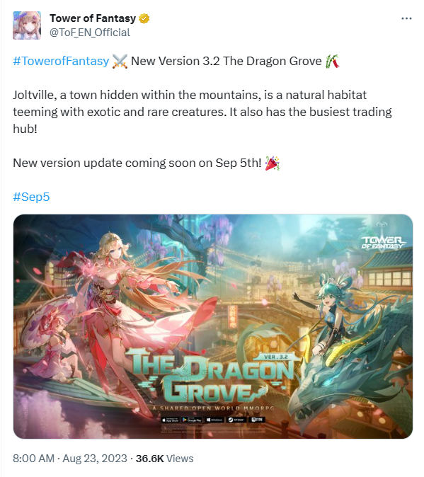 Tower of Fantasy's global release date has been confirmed