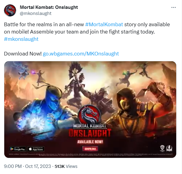 Mortal Kombat: Onslaught - Launch Trailer 